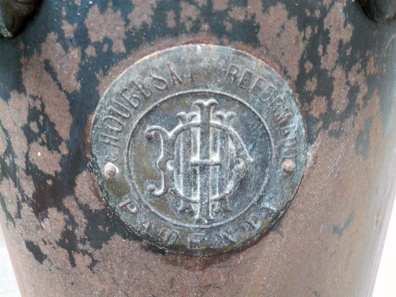 cocina estufa 1888 3ruedas chimenea o8.2 metal cobre 87-92.5x30-35x30-42-68 1u